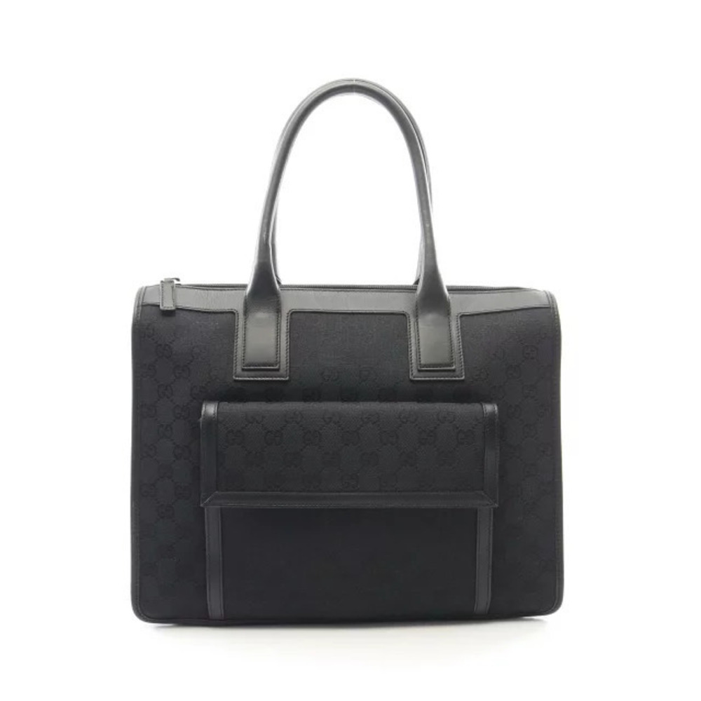 Gucci GG Canvas Shoulder Bag Leather Black
